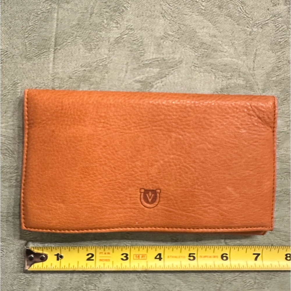 Valentino wallet saddler vintage  leather  Made in Italy tri fold long